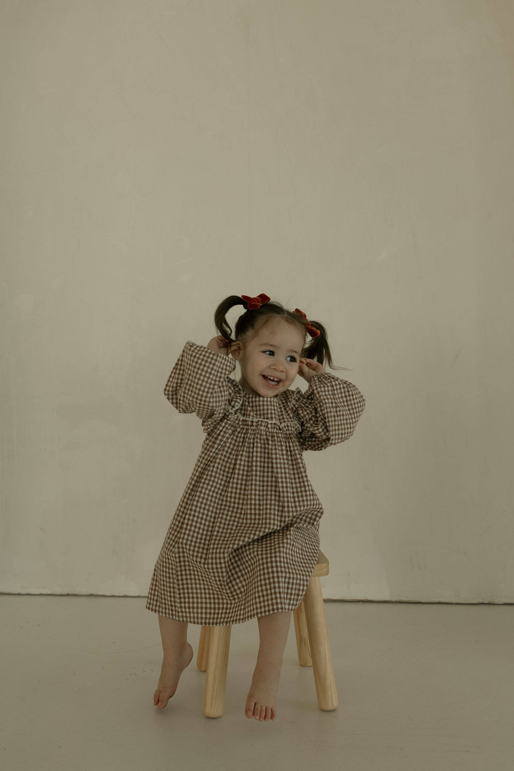Child Long Sleeve Dress | Honey Gingham