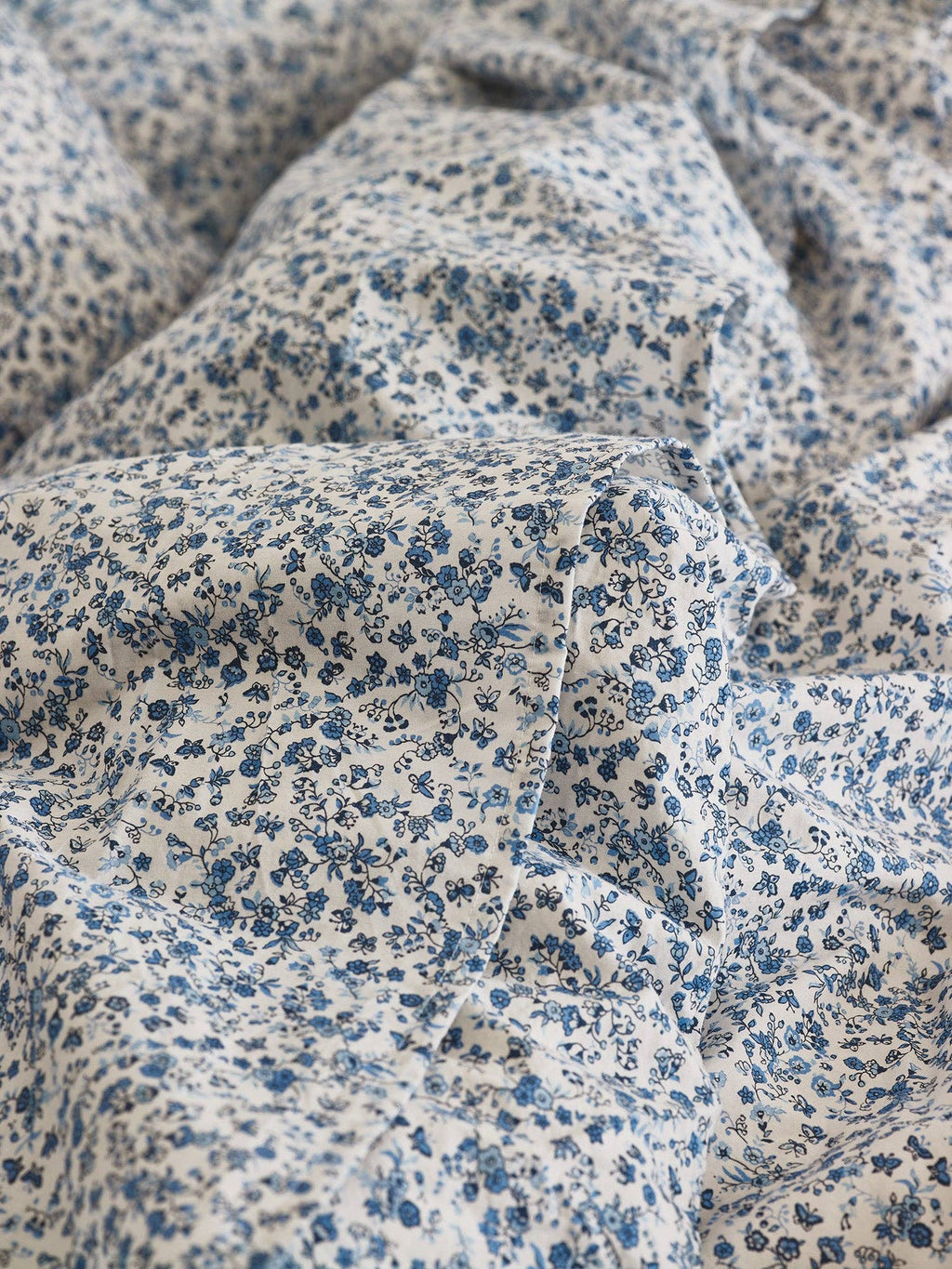 PRE ORDER | Blue Mini Meadow Cotton Flat Sheet