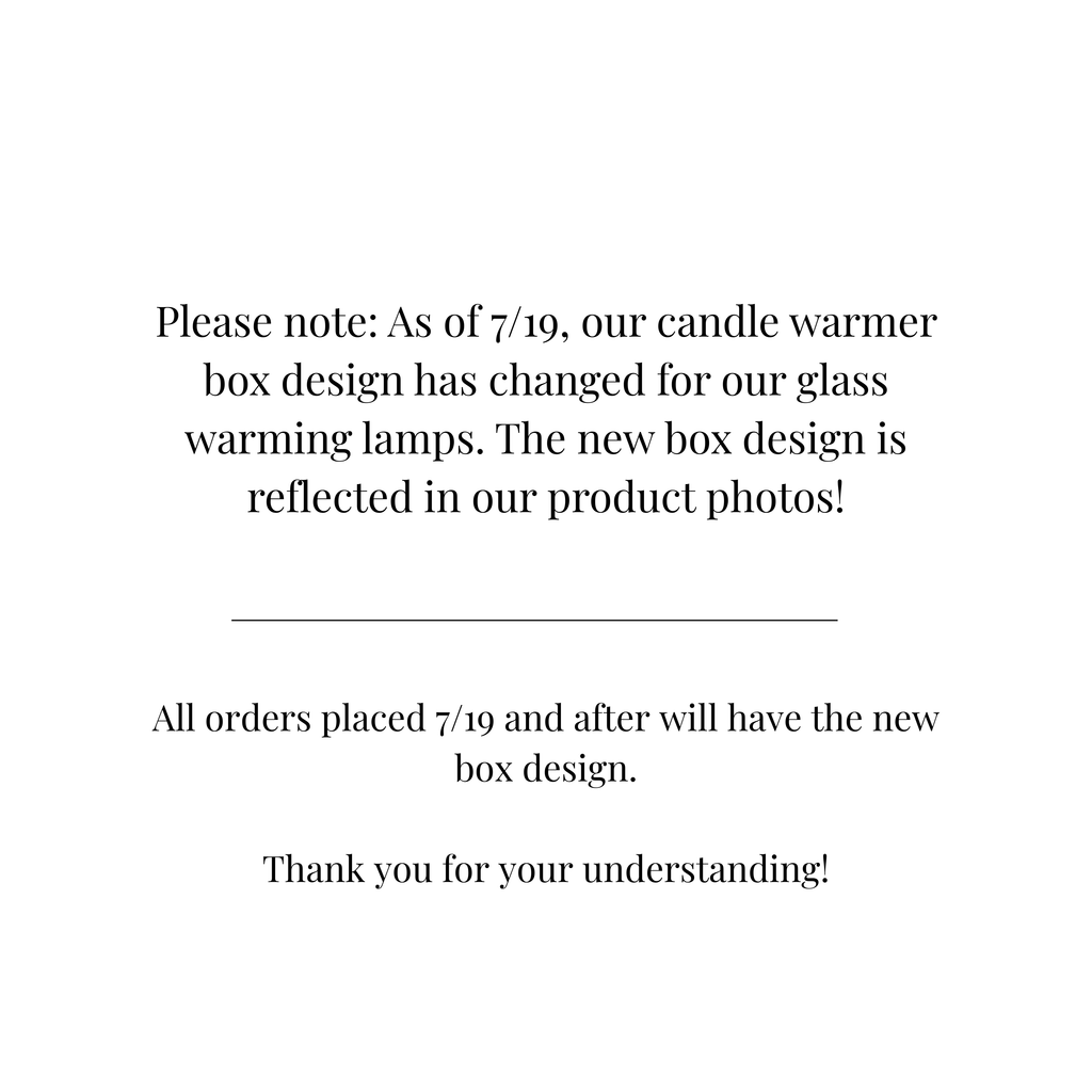 Glass, Electric Candle Warming Lamp