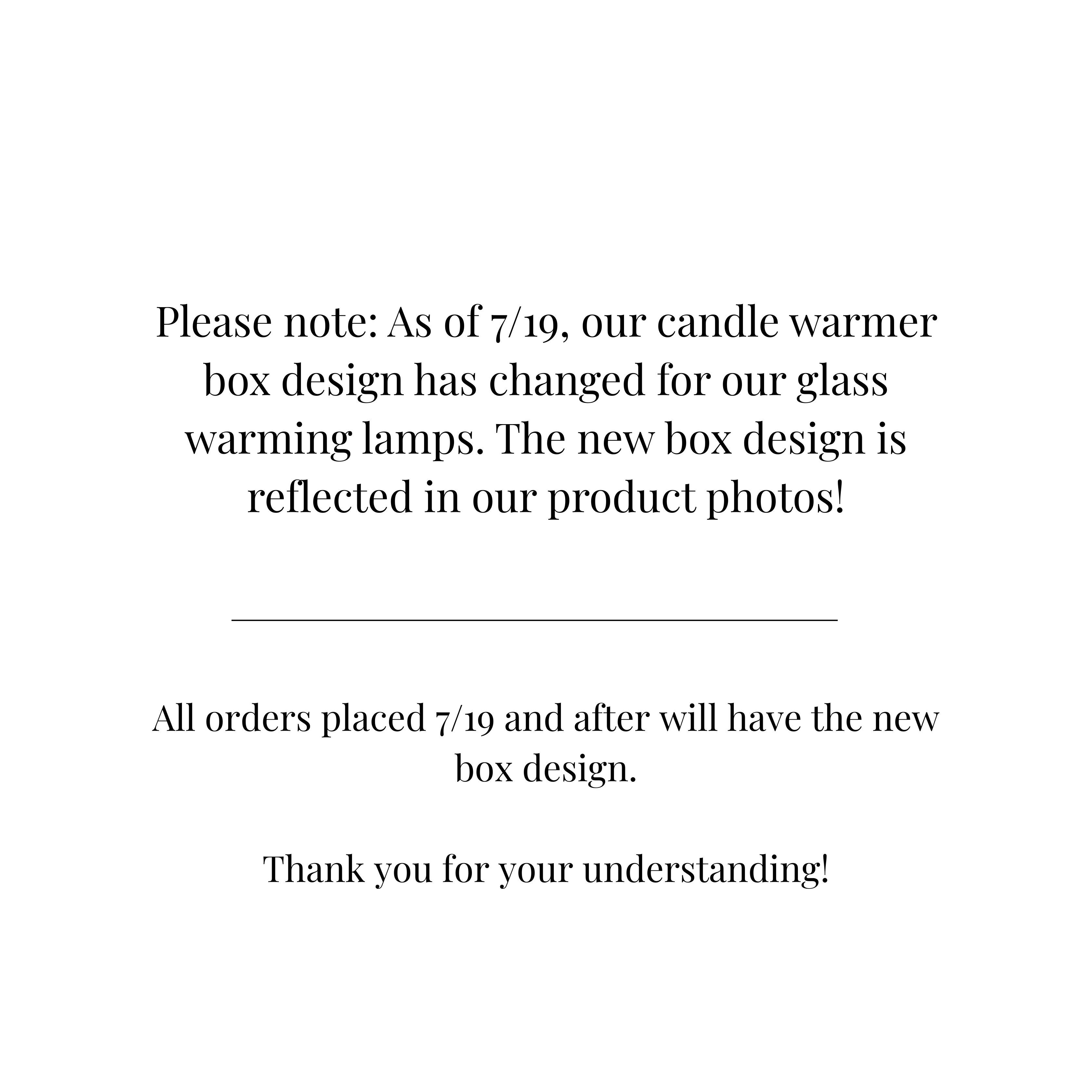 Glass, Electric Candle Warming Lamp