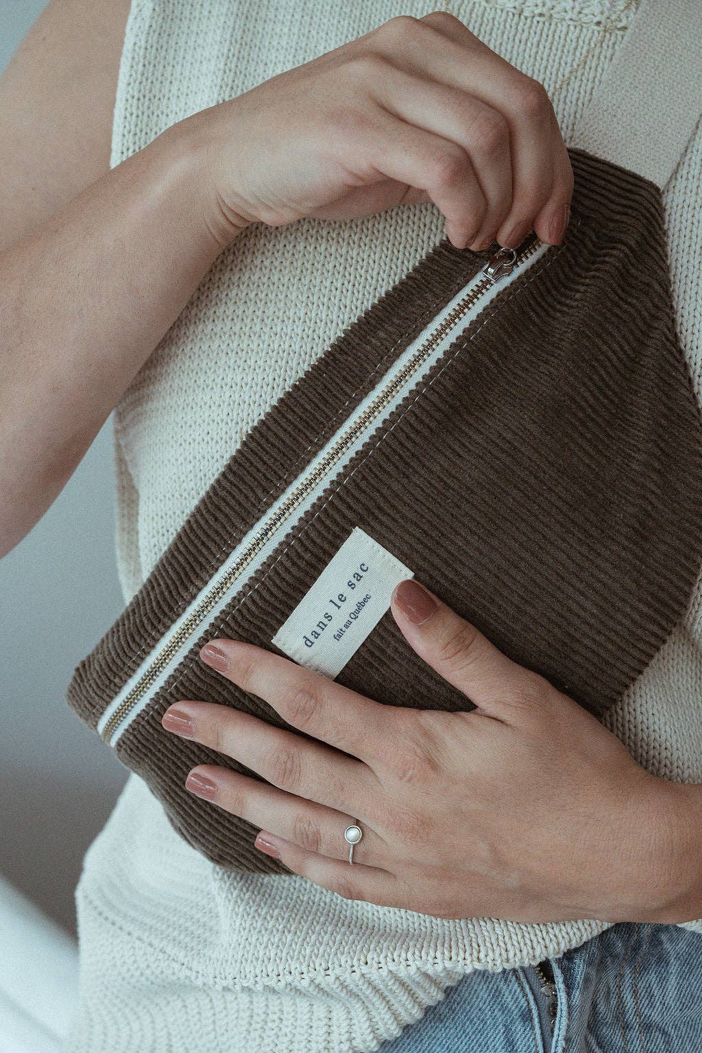 Corduroy belt bag