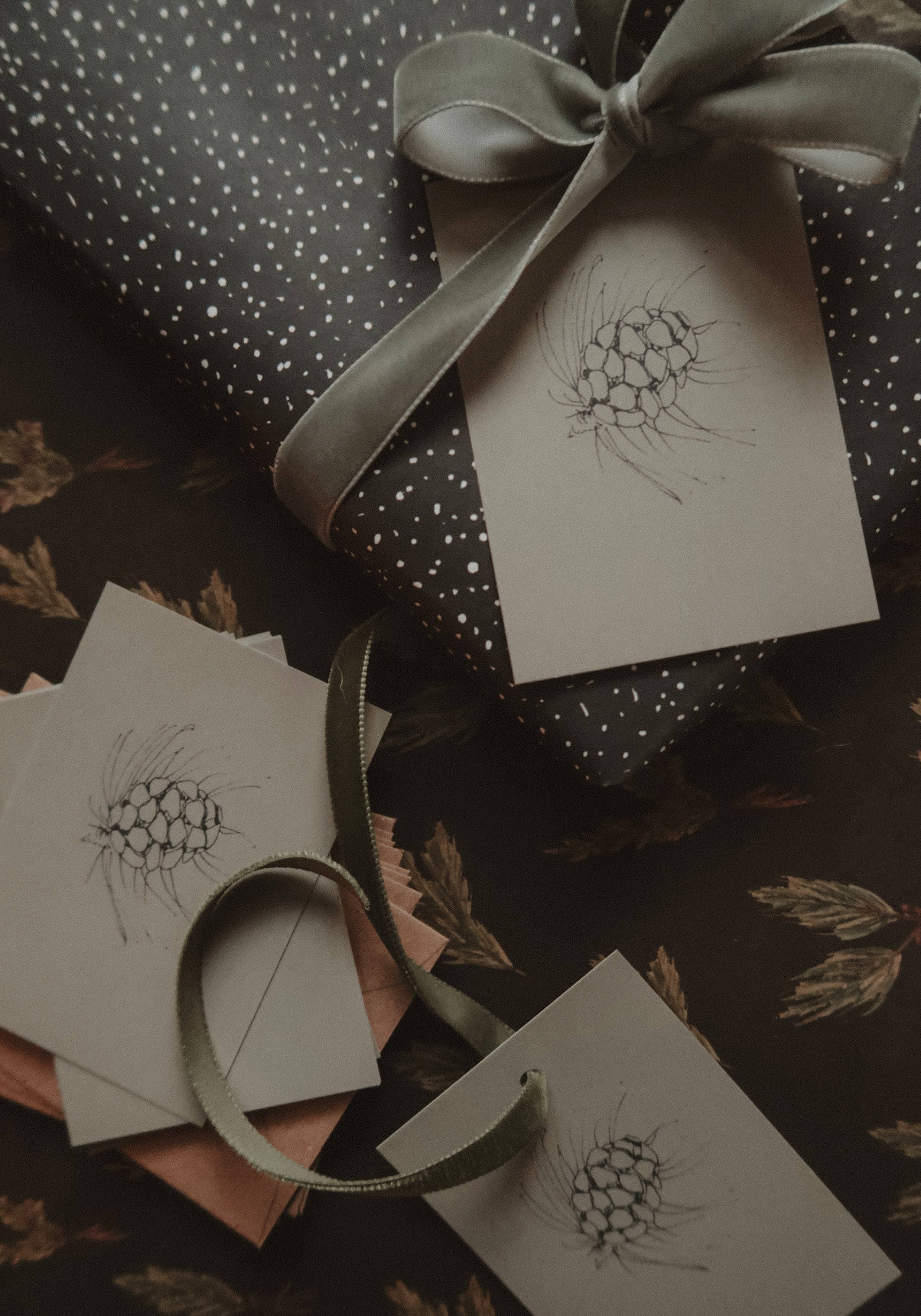 Pine cone Small Flat Card