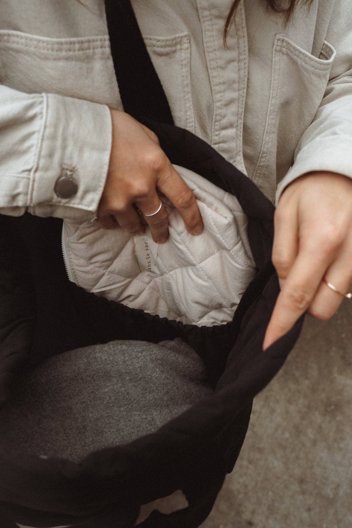Quilted everyday tote