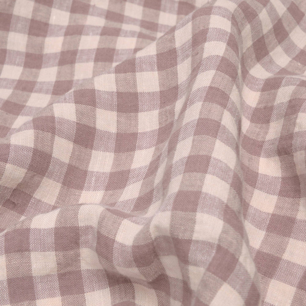 PRE ORDER | Elderberry Gingham Linen Blend Duvet Cover