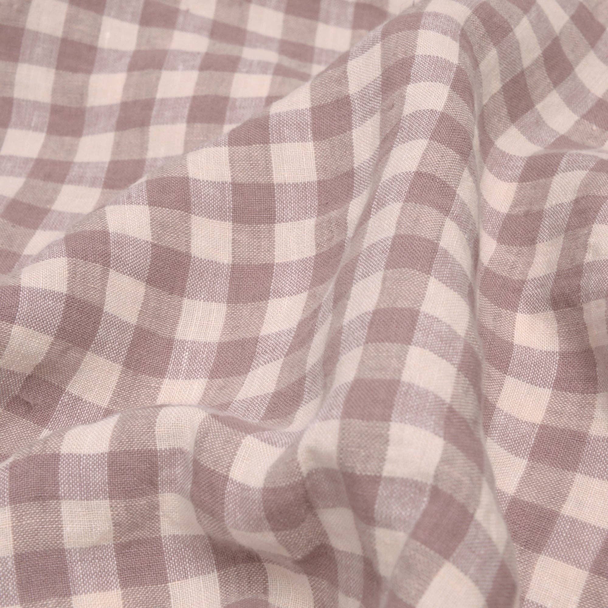 PRE ORDER | Elderberry Gingham Linen Blend Duvet Cover