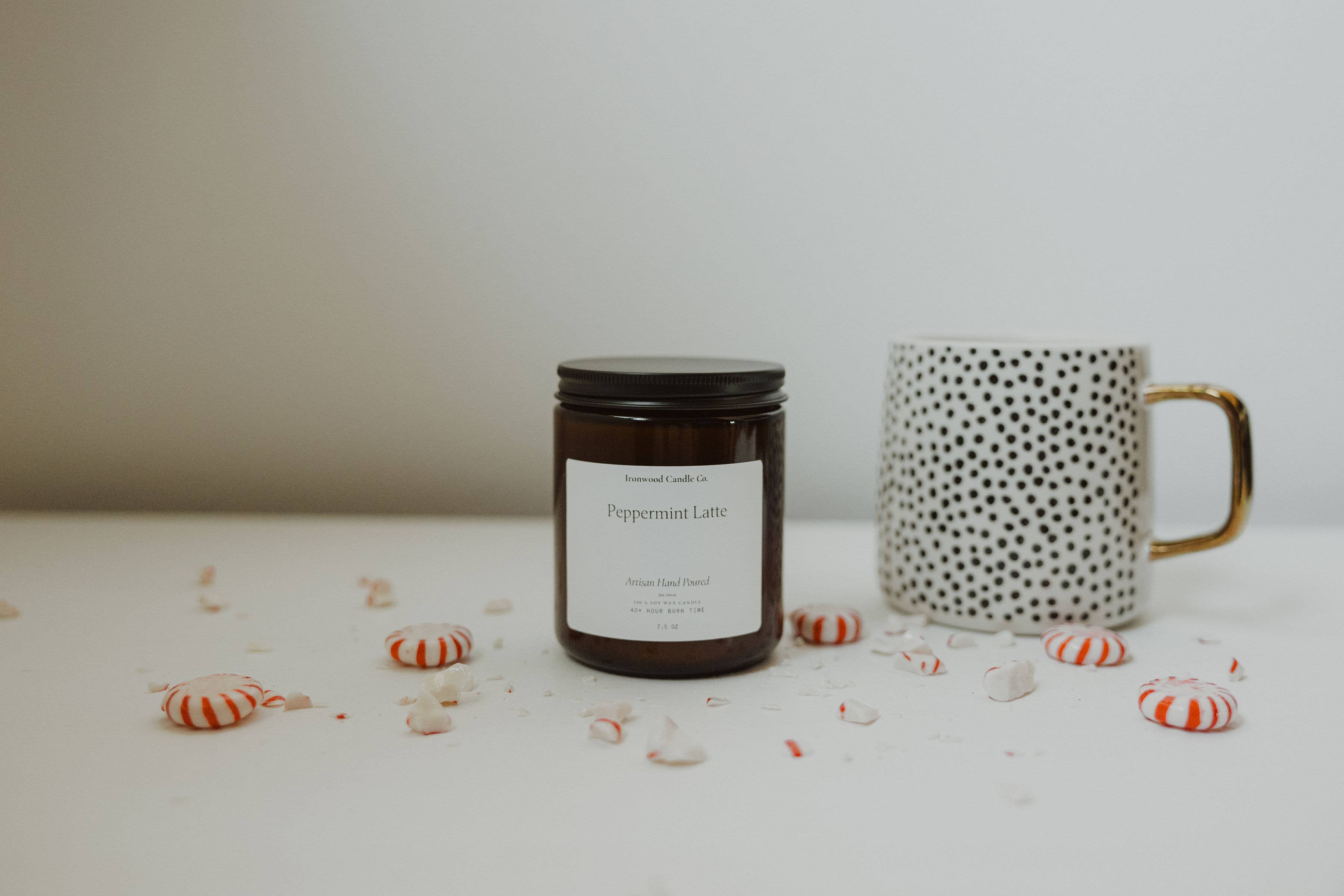 PEPPERMINT LATTE SOY CANDLES