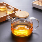 Glass See Through Teapot with Cork Lid