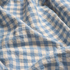 PRE ORDER | Warm Blue Gingham Linen Blend Pillowcase (Pair)