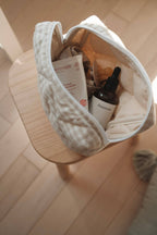 Organic cotton quilted pouch - Gingham collection