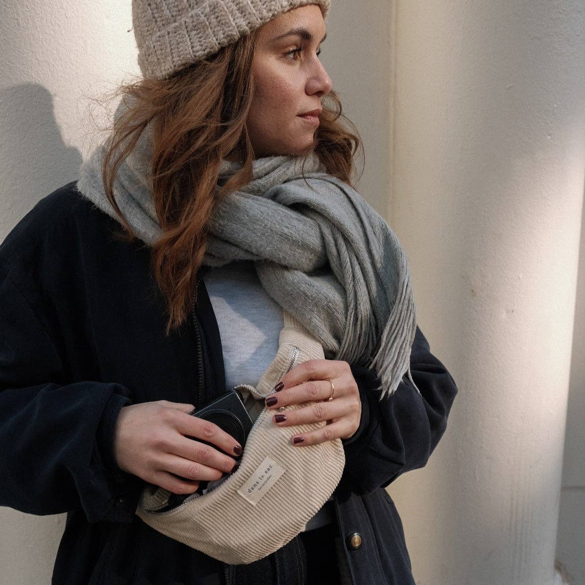 Corduroy belt bag