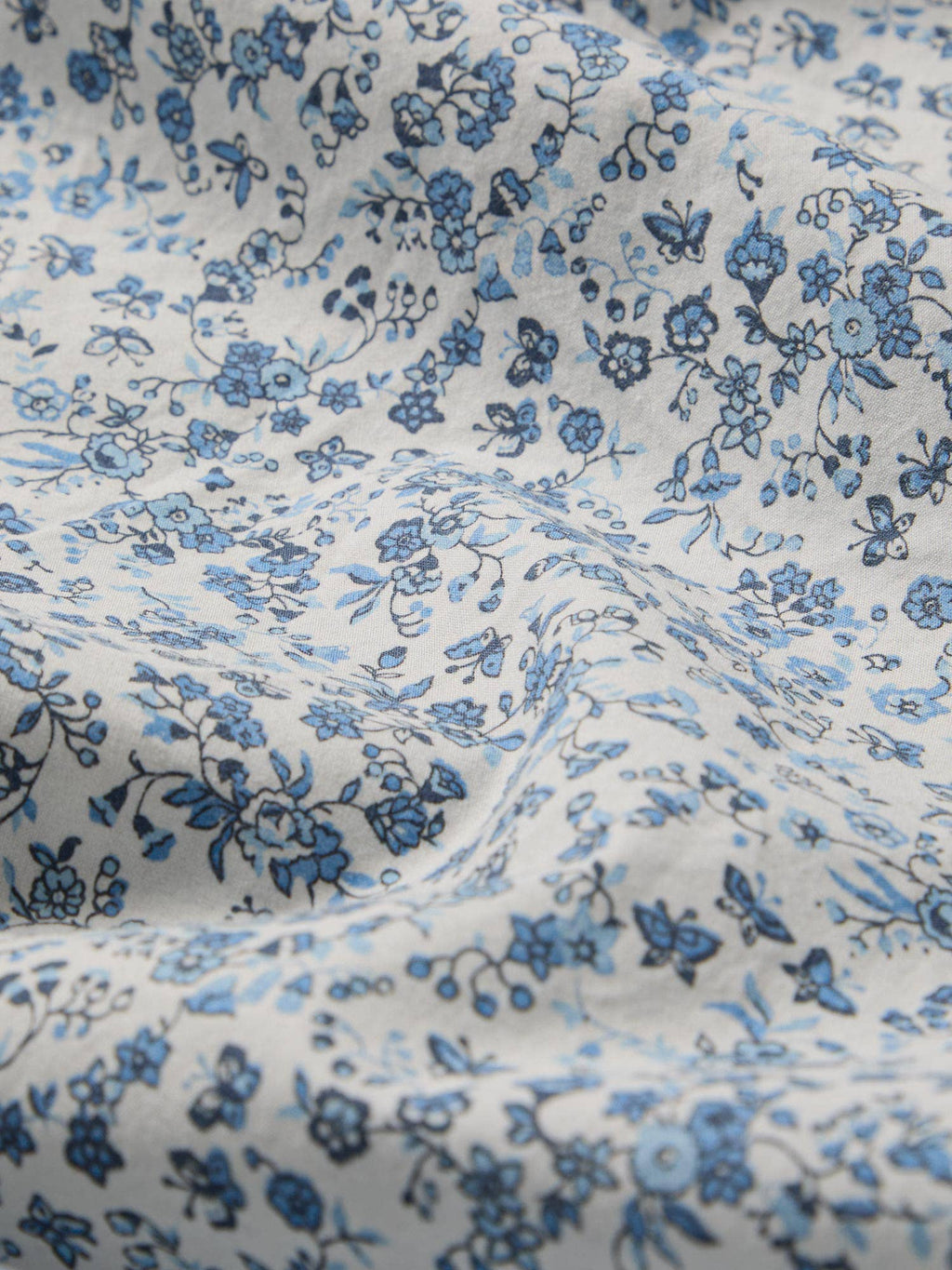 PRE ORDER | Blue Mini Meadow Cotton Flat Sheet