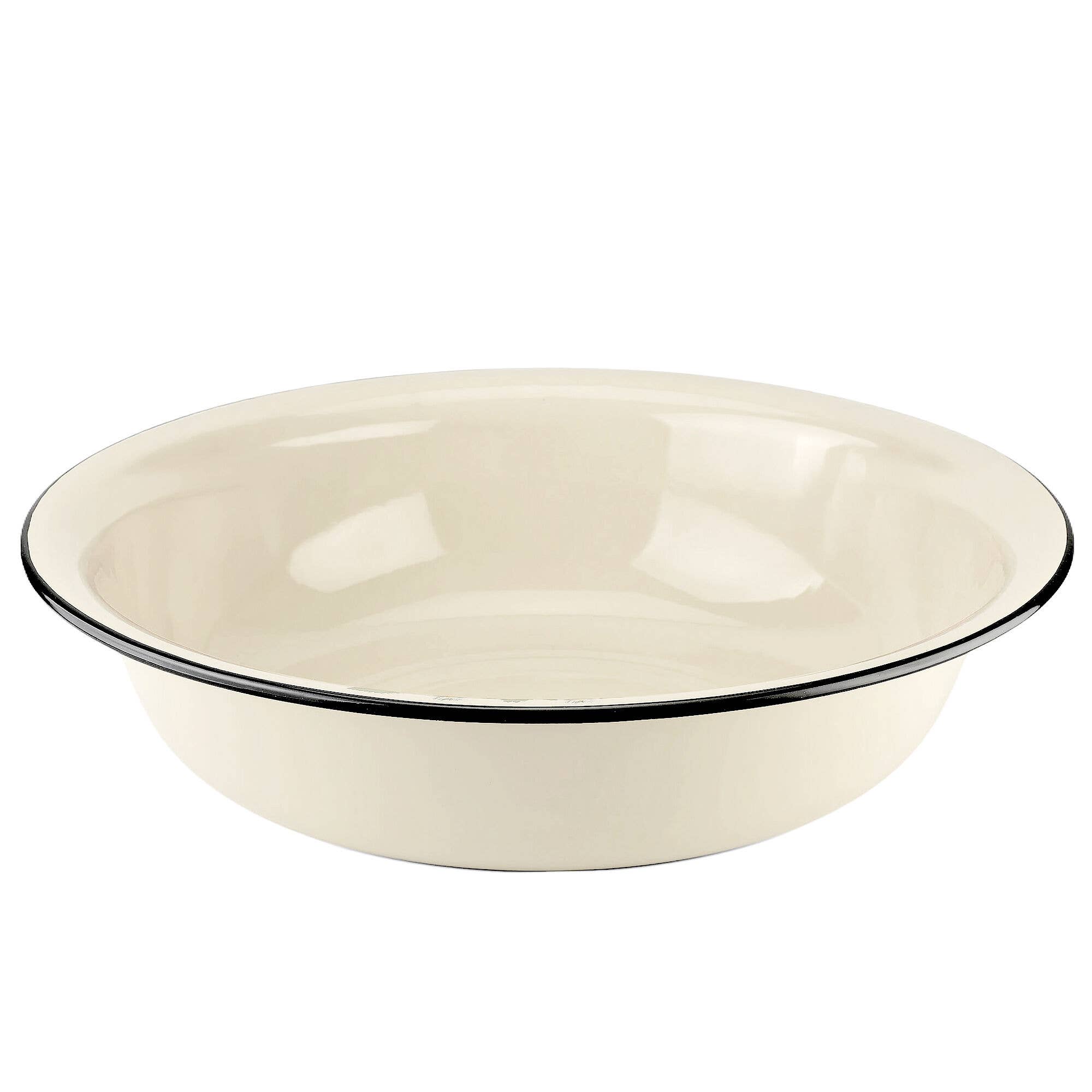 Ivory Vintage Enamel Basin 9.5 qt