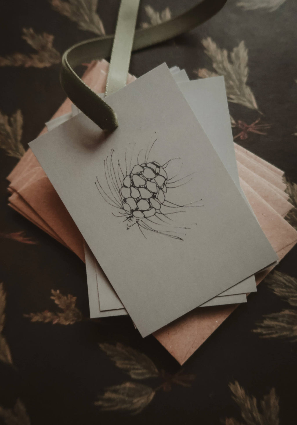 Pine cone Small Flat Card