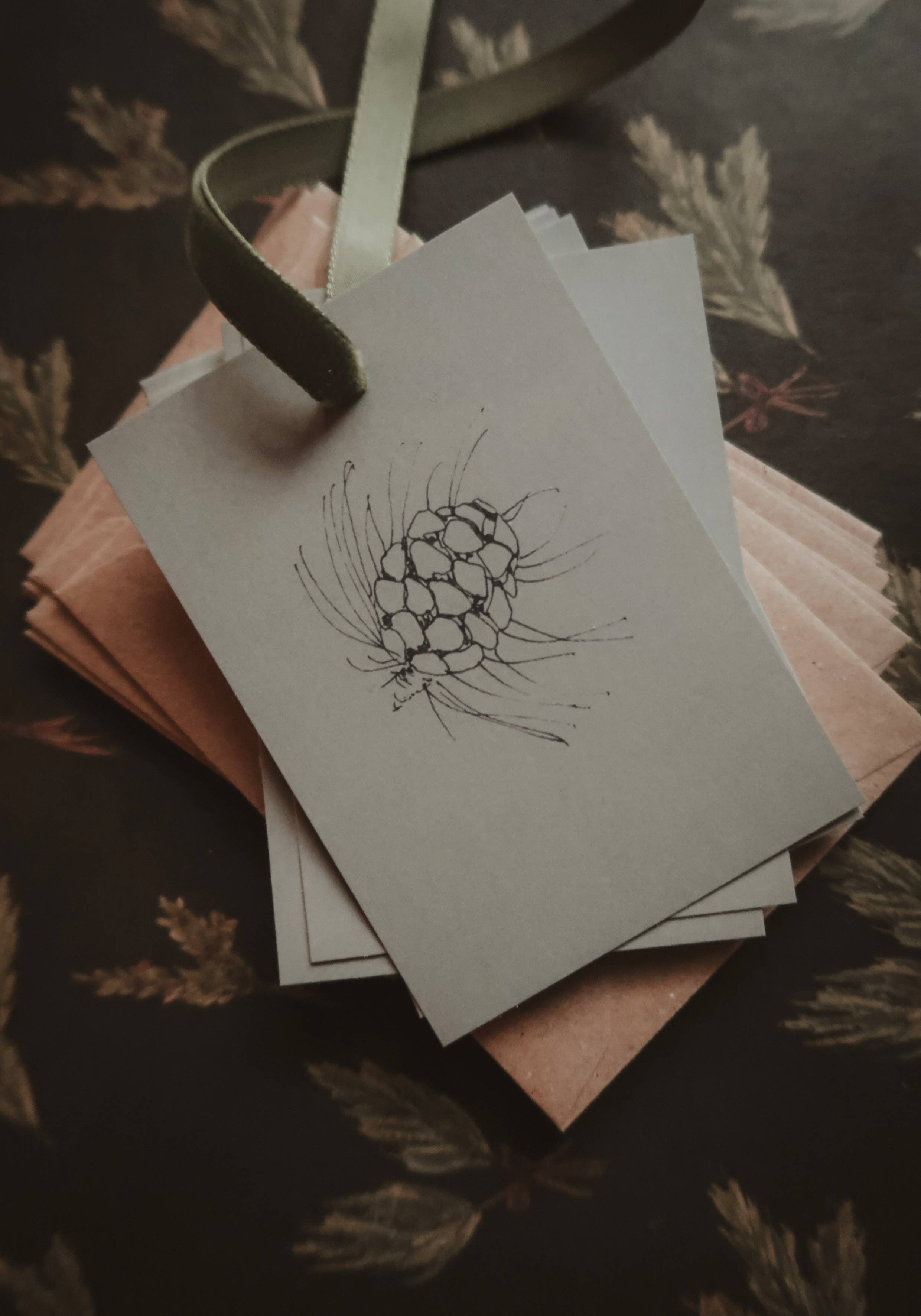 Pine cone Small Flat Card