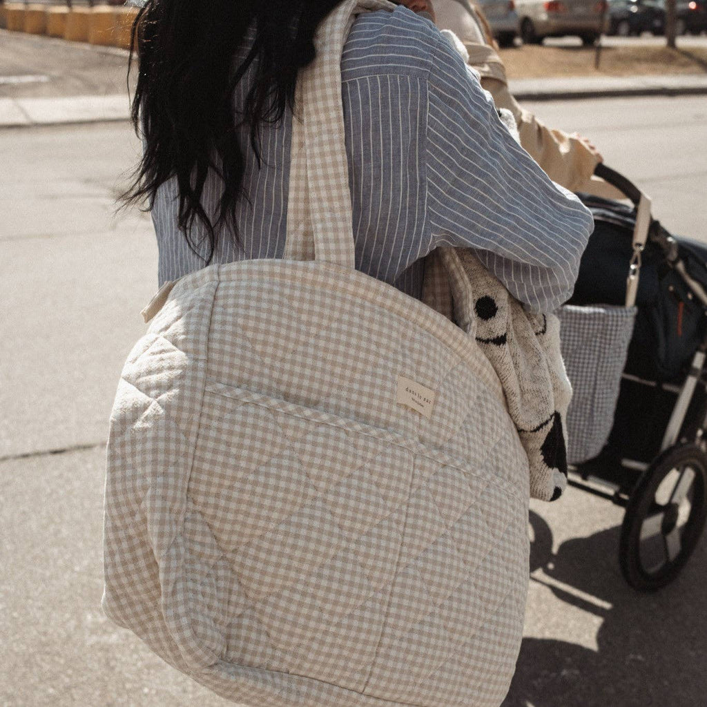 Organic cotton diaper bag - Gingham collection