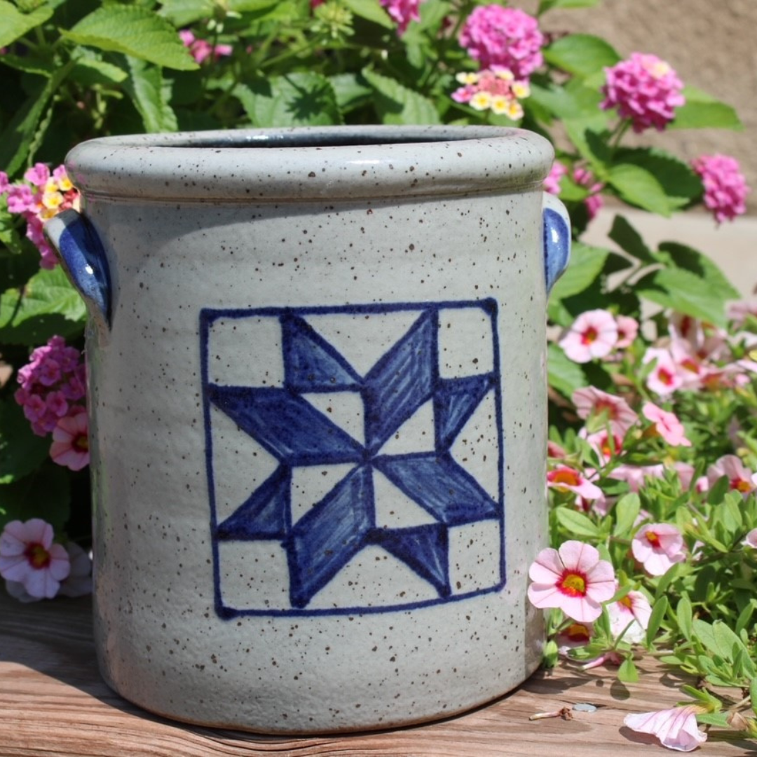 1/2 Gallon Crock- Barn Quilt