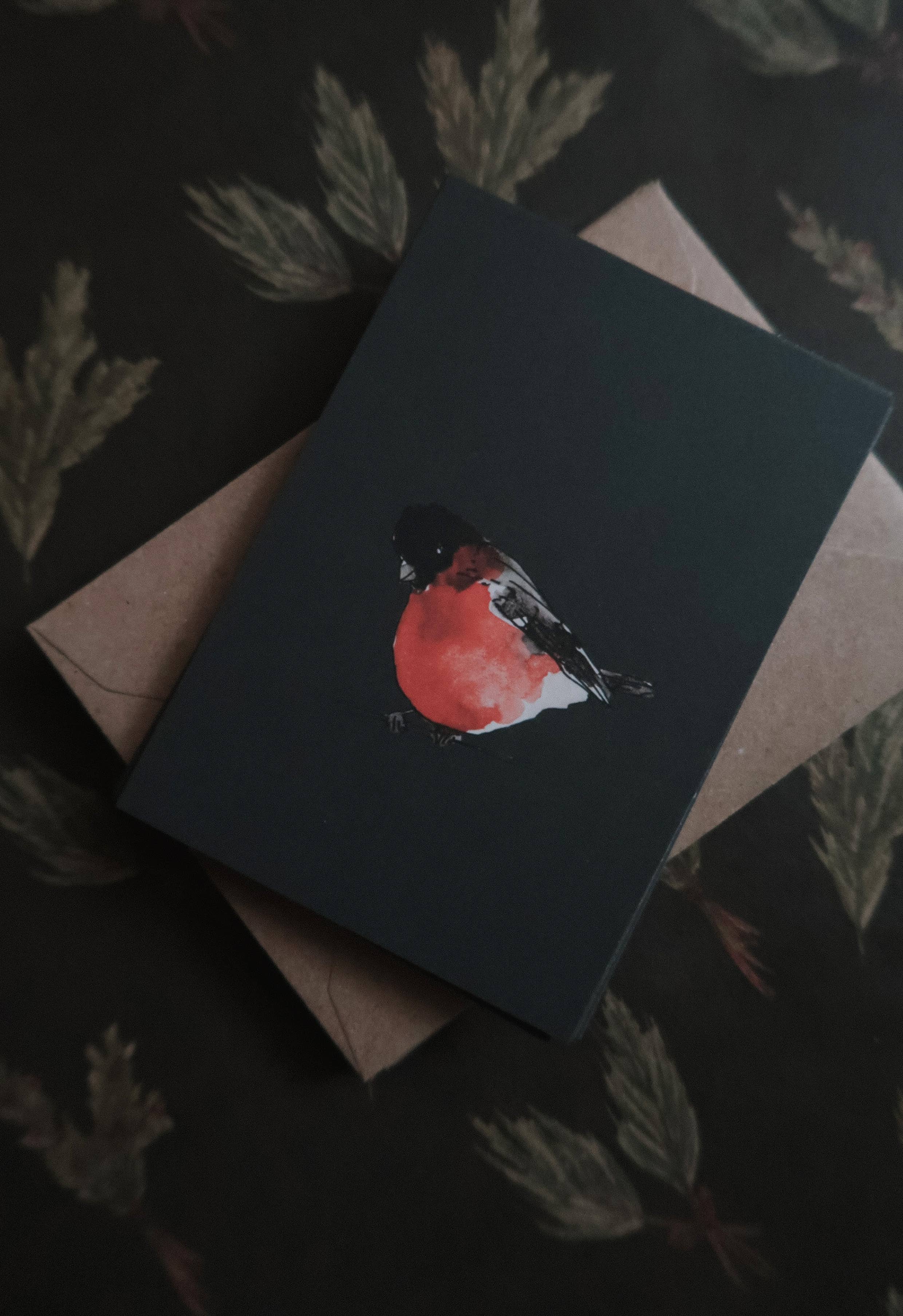 Red robin Small Flat Card