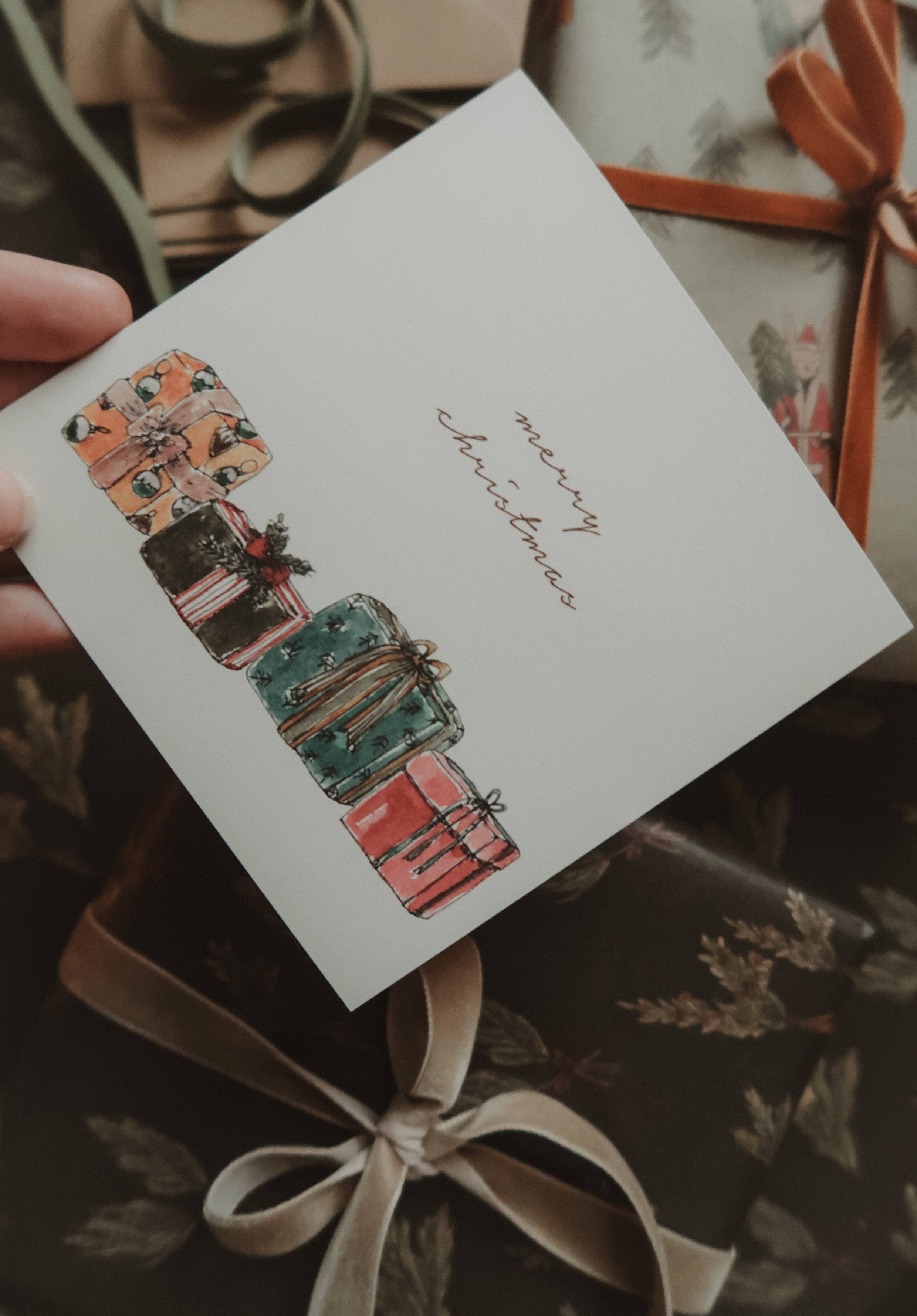 Christmas gifts Folded Card