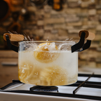 Heat-Resistant Glass Cooking Pot w/ Wooden Handles