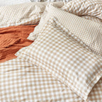 Barton Check Reversible Duvet Cover Set Biscuit
