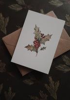 Winter floral Small Flat Card