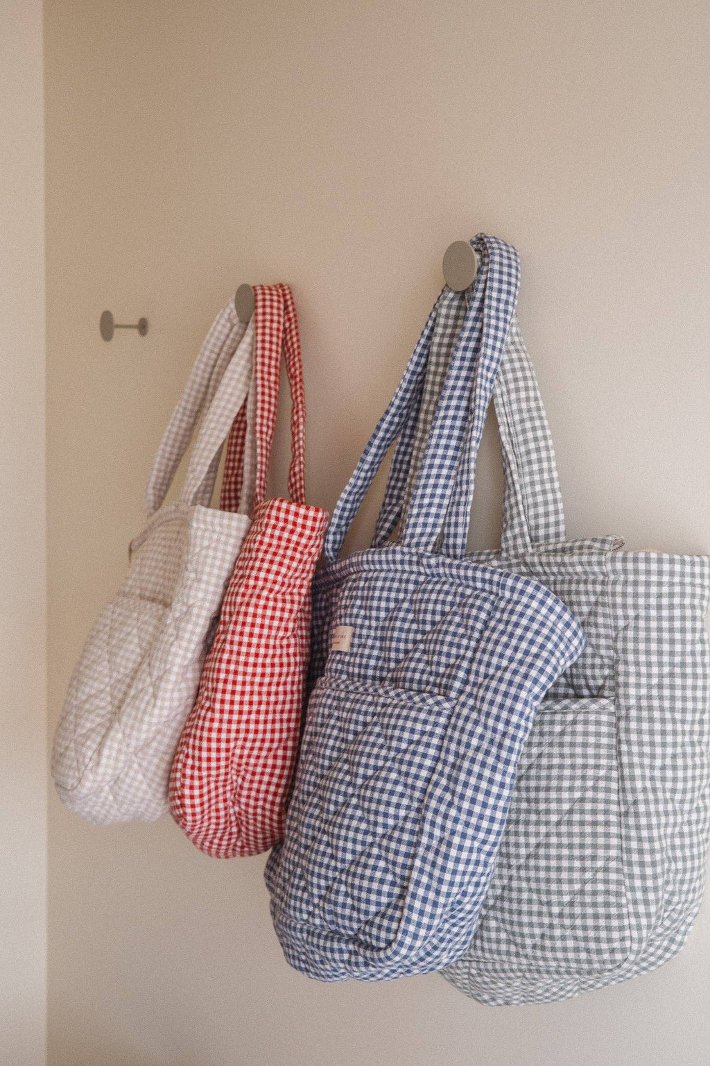 Organic cotton diaper bag - Gingham collection
