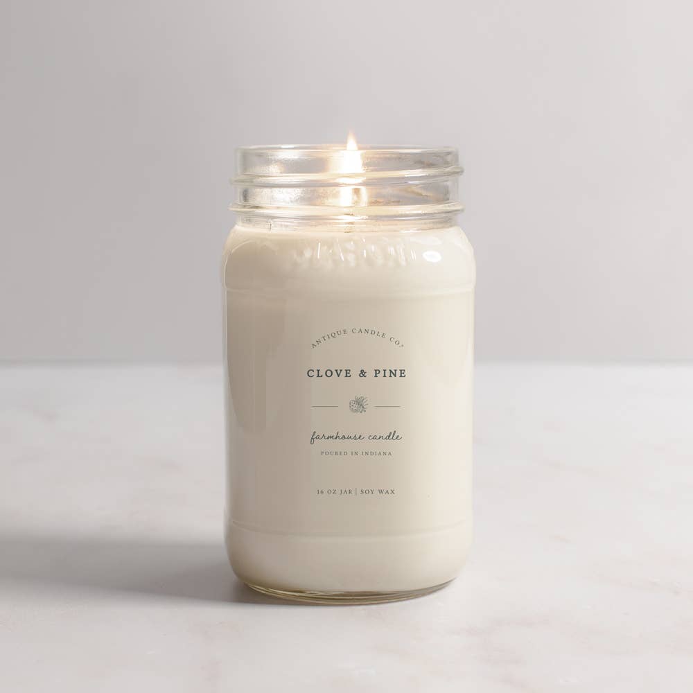 Clove & Pine - Soy Wax Mason Jar Candle