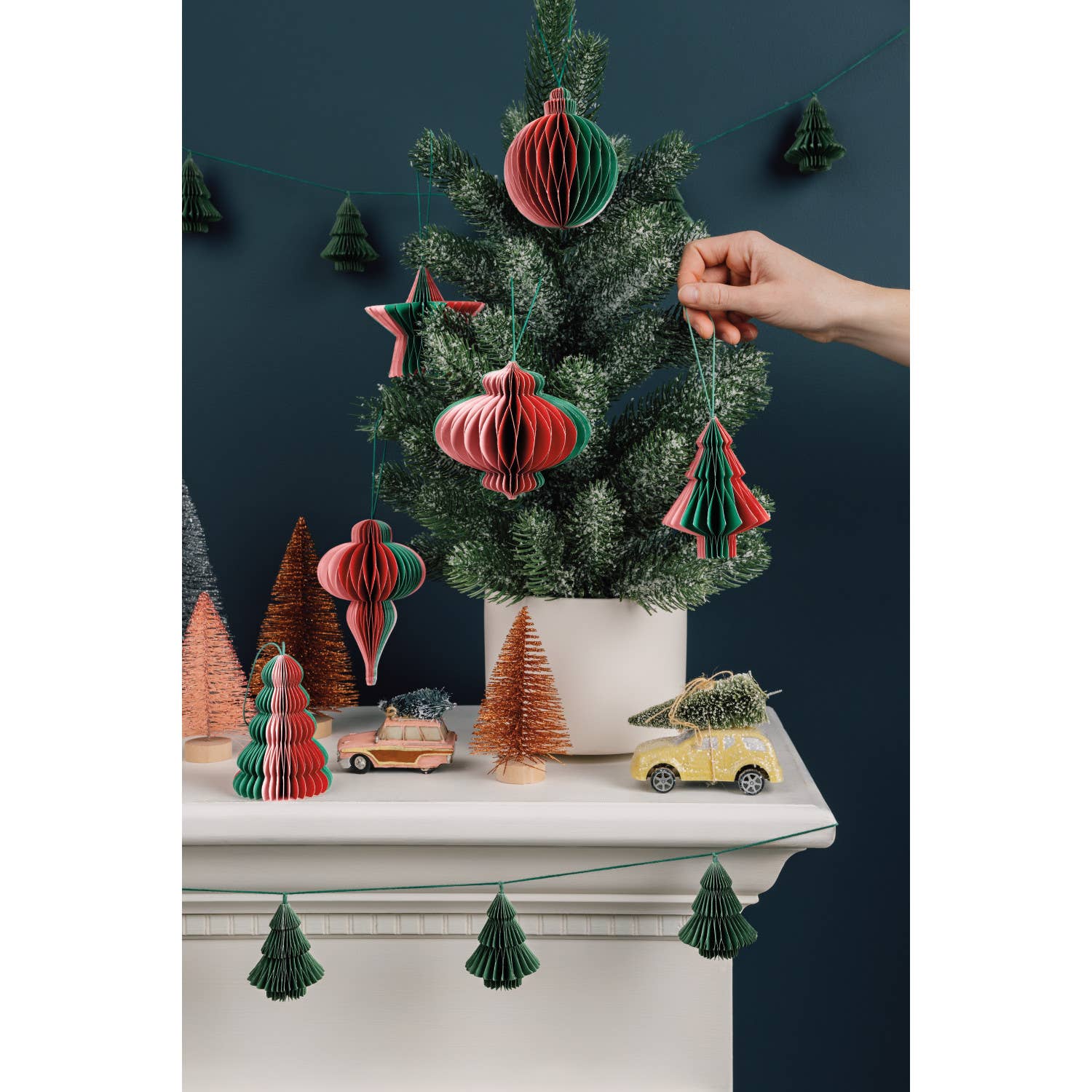 Globe Honeycomb Paper Christmas Tree Ornament