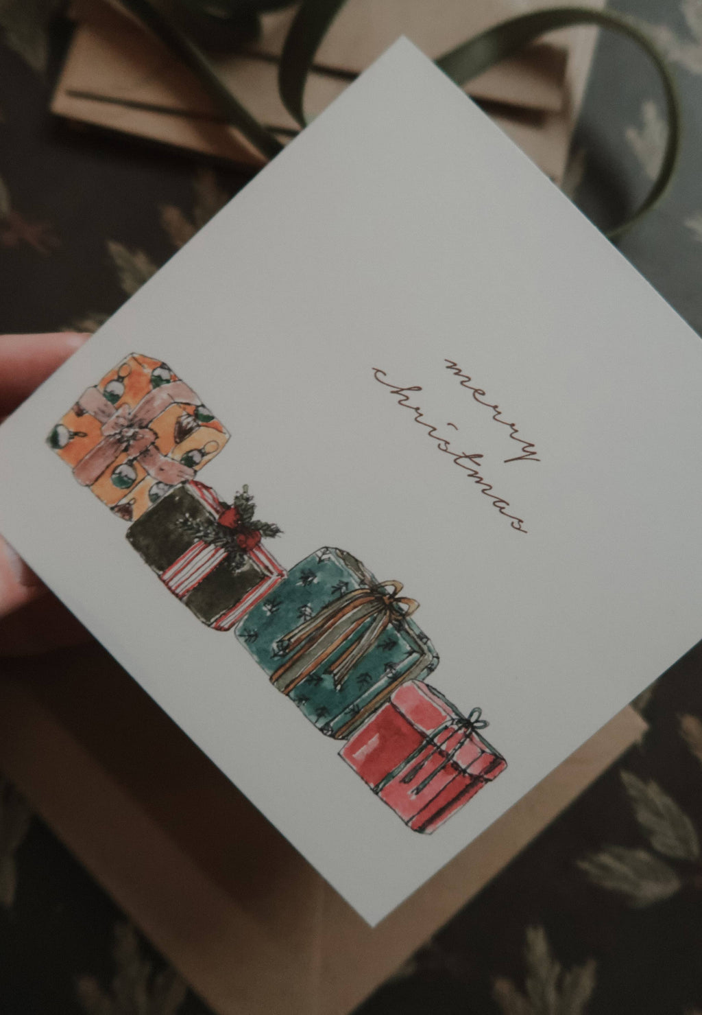 Christmas gifts Folded Card