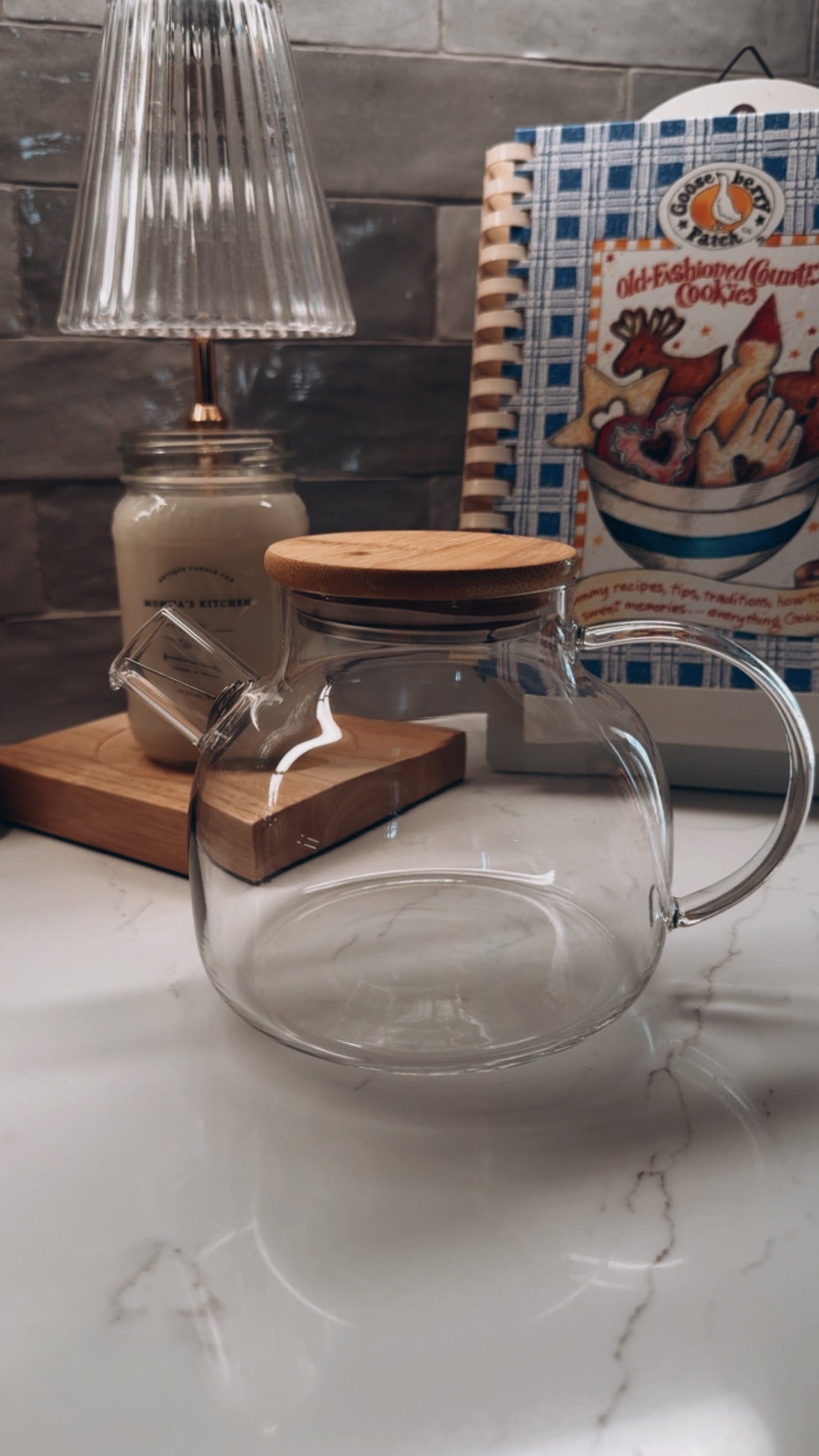 Glass See Through Teapot with Cork Lid
