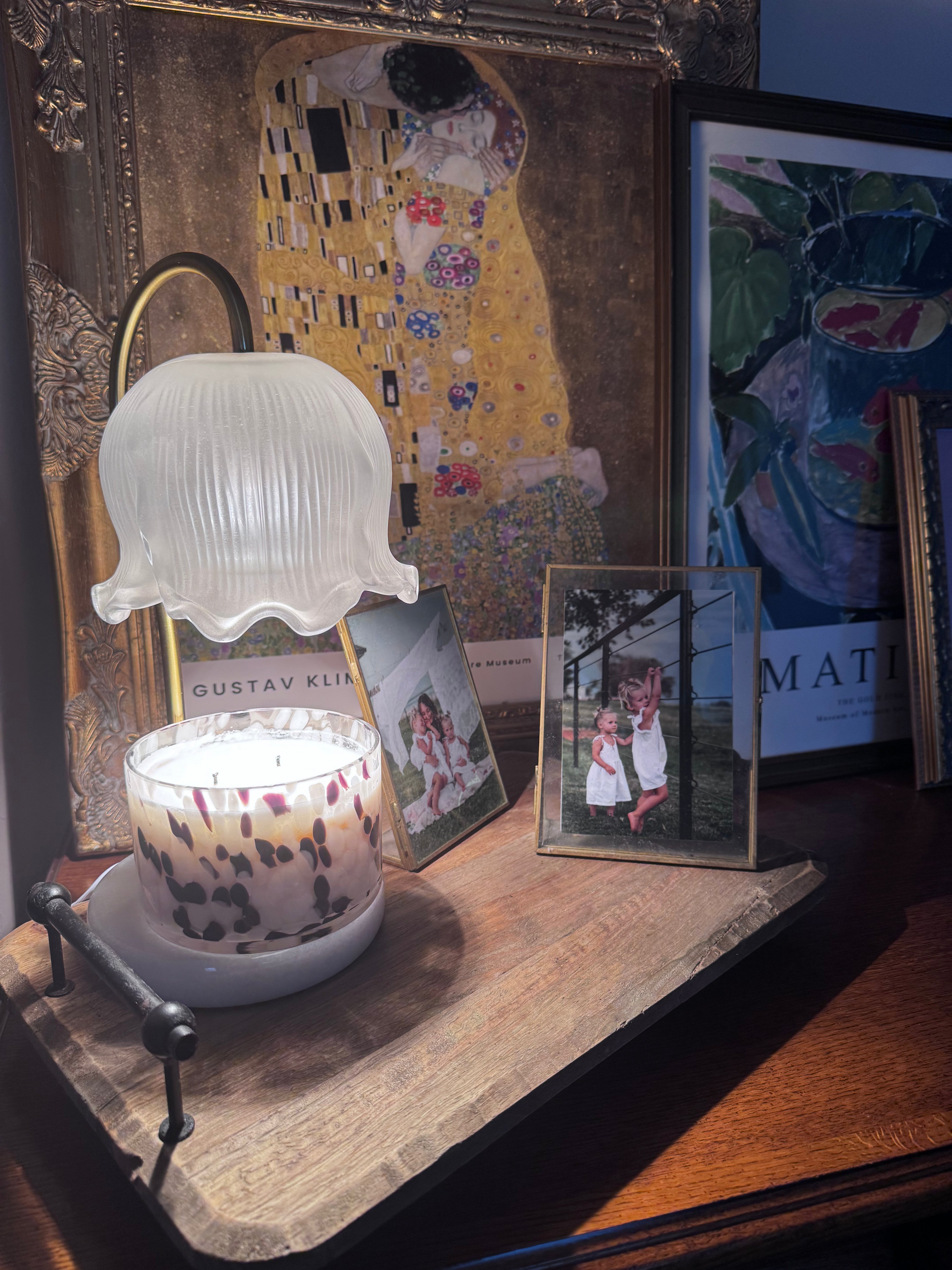Glass, Electric Candle Warming Lamp