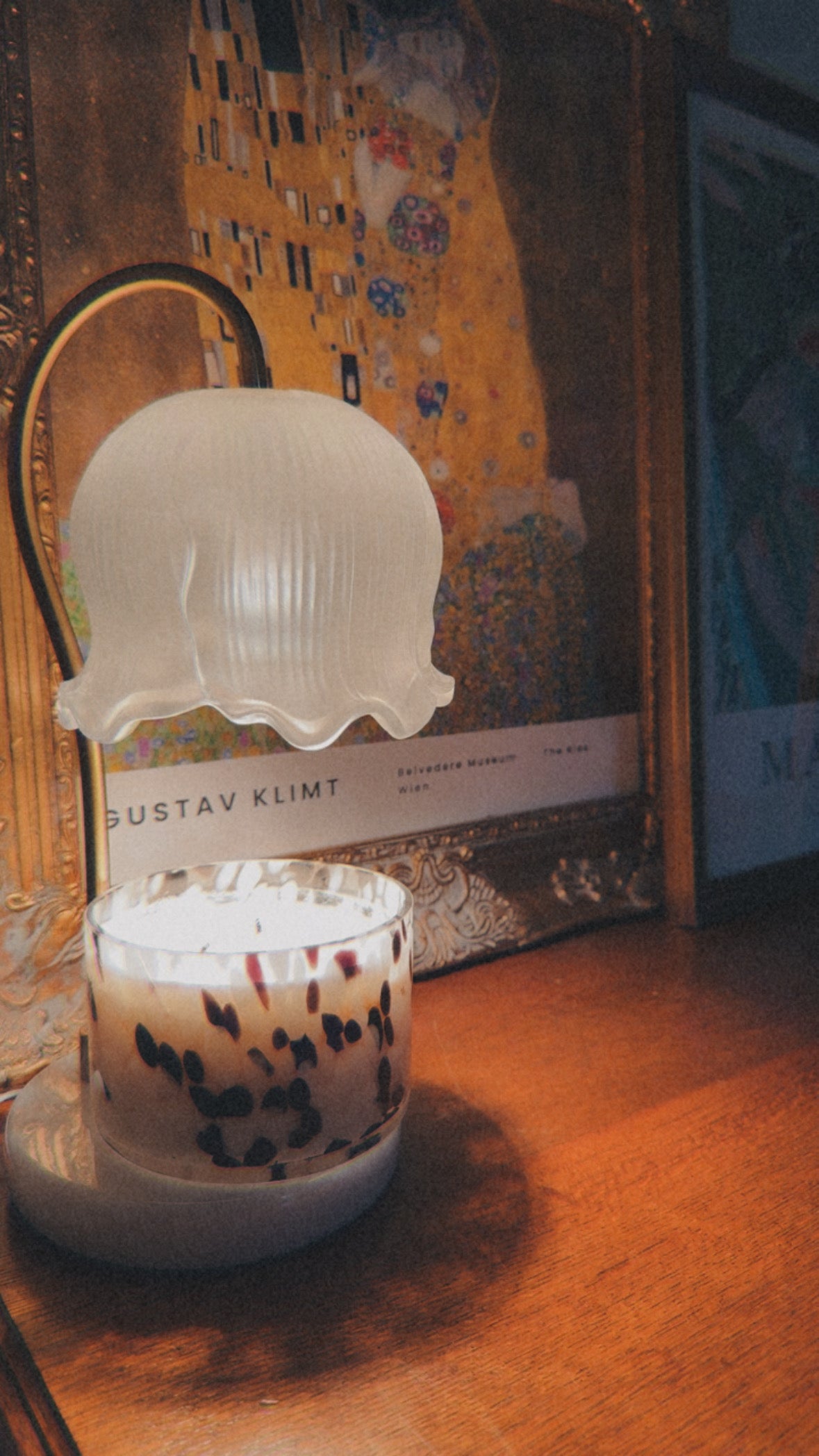 Glass, Electric Candle Warming Lamp