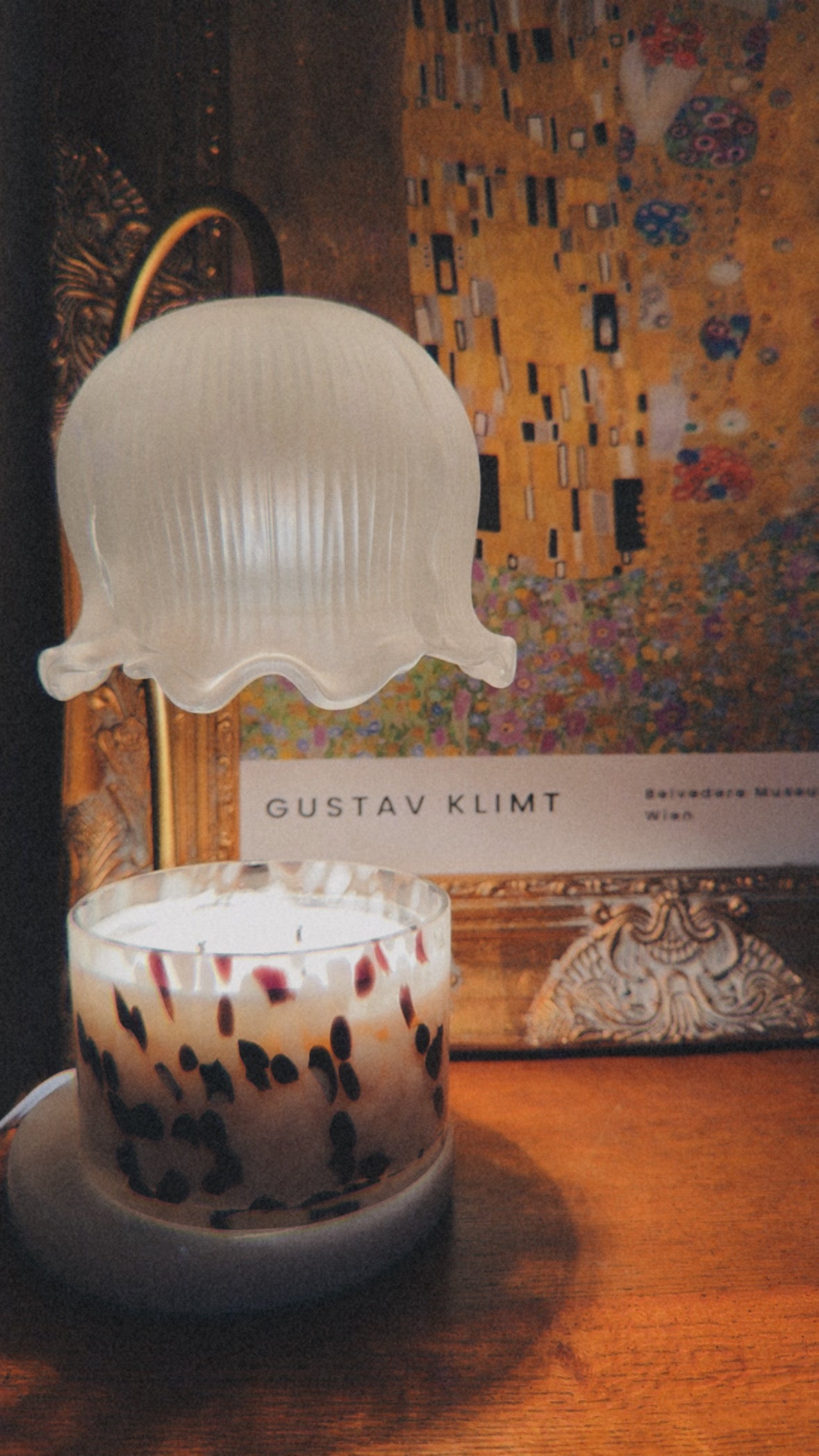 Glass, Electric Candle Warming Lamp