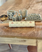 Camellia Stoneware Rolling Pin