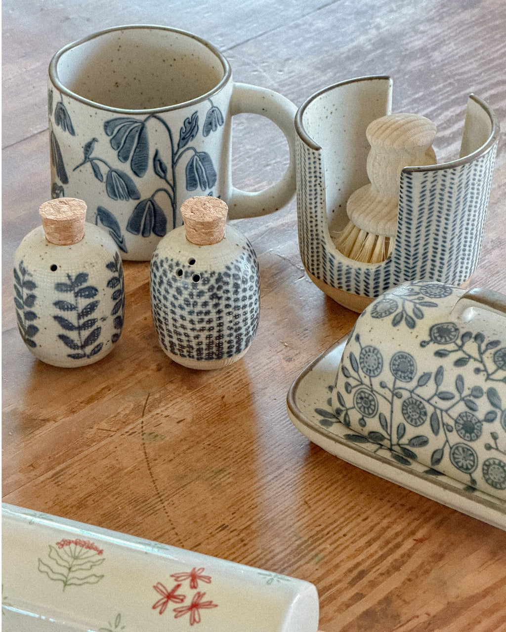 Camellia Stoneware Rolling Pin