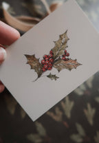 Winter floral Small Flat Card