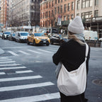 Crescent corduroy crossbody bag