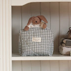 Organic cotton quilted pouch - Gingham collection