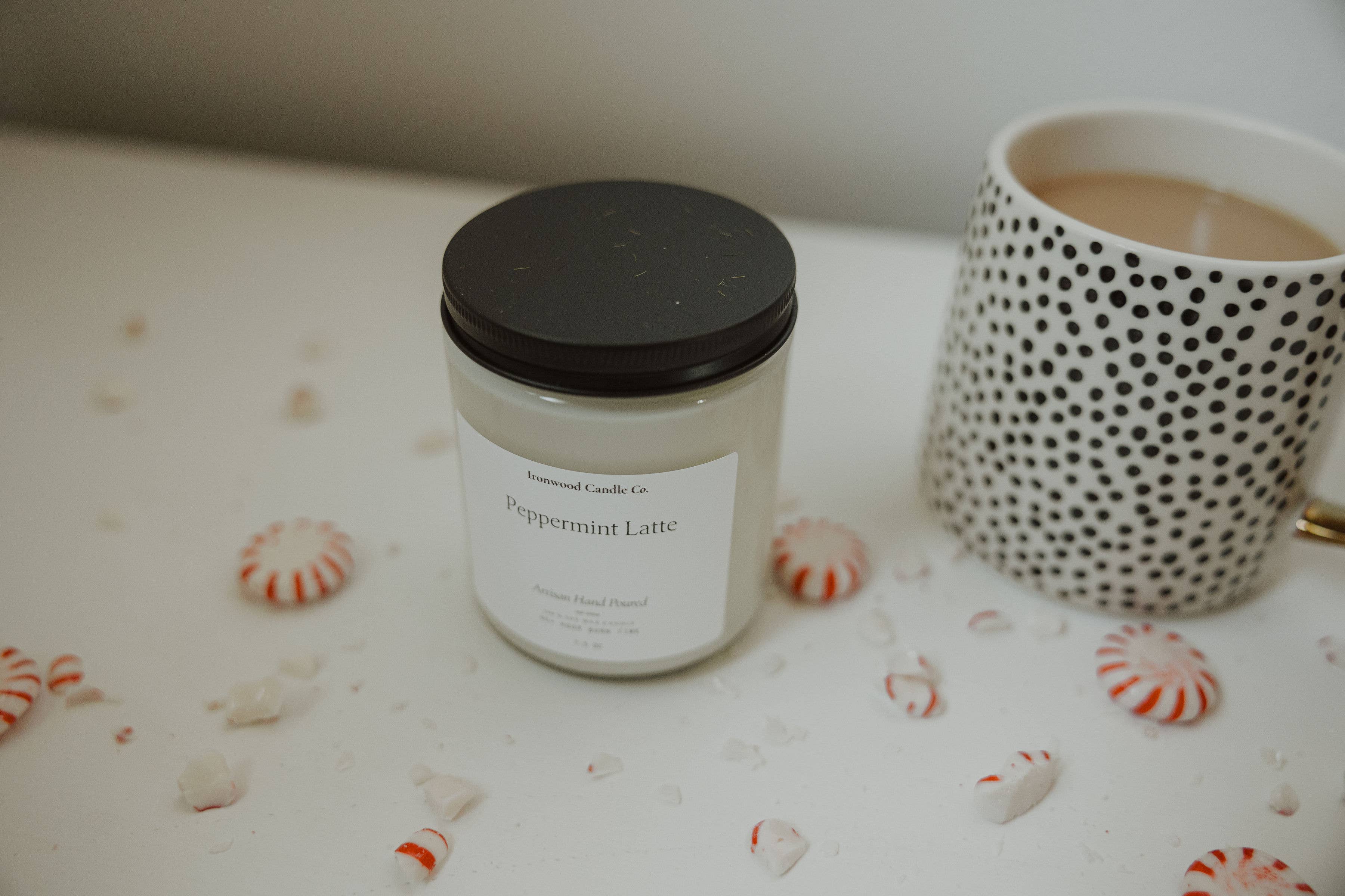 PEPPERMINT LATTE SOY CANDLES