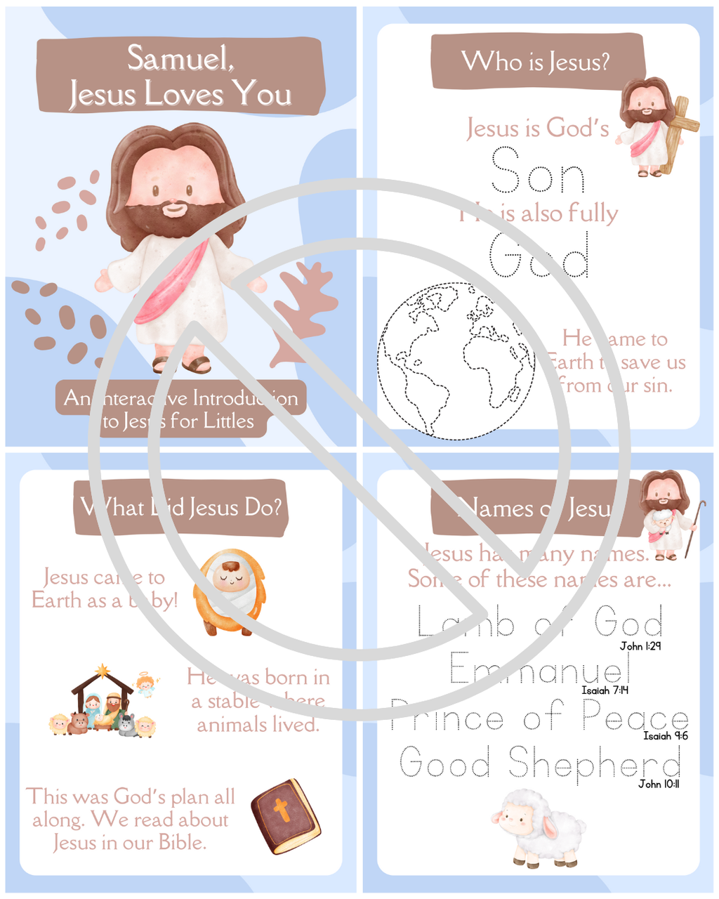 Intro. to Jesus Activity Busy Book