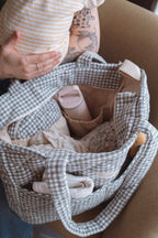 Organic cotton diaper bag - Gingham collection