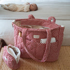Organic cotton diaper bag - Gingham collection