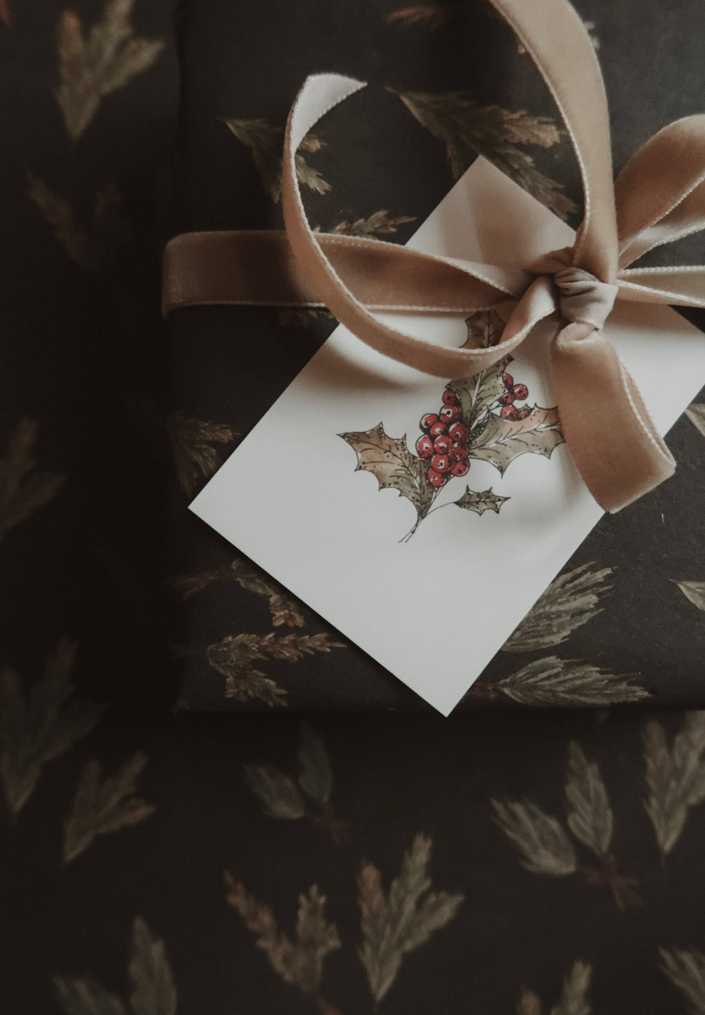 Winter floral Small Flat Card